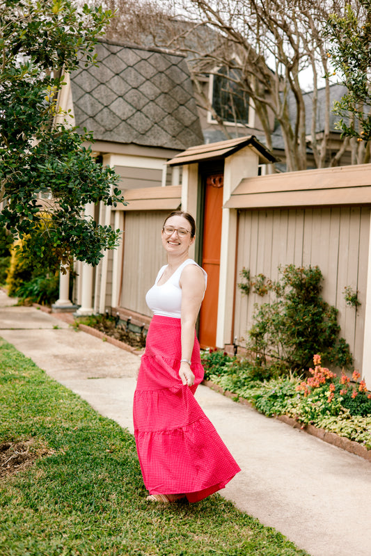 Gingham Maxi Skirt
