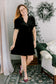 Holiday Black Velvet Dress