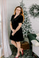 Holiday Black Velvet Dress
