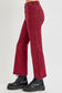 Wine Ankle Crop Jeans