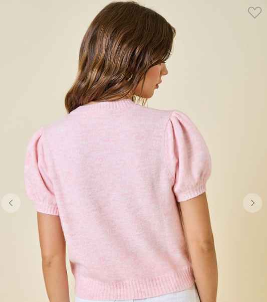 Light Pink Sweater Cardigan