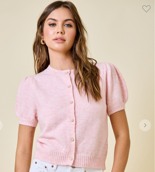 Light Pink Sweater Cardigan