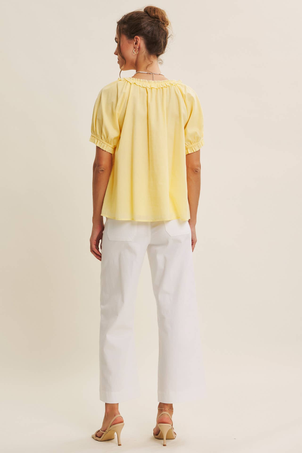 Delicate Ruffle Cotton Blouse