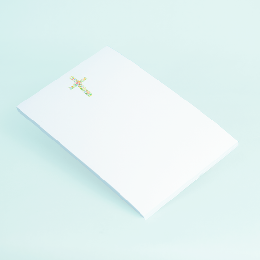 Floral Cross Notepad