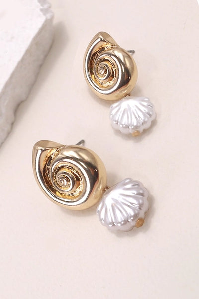 Conch Seashell Earrings