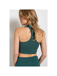 Collared Cropped Sport Tank