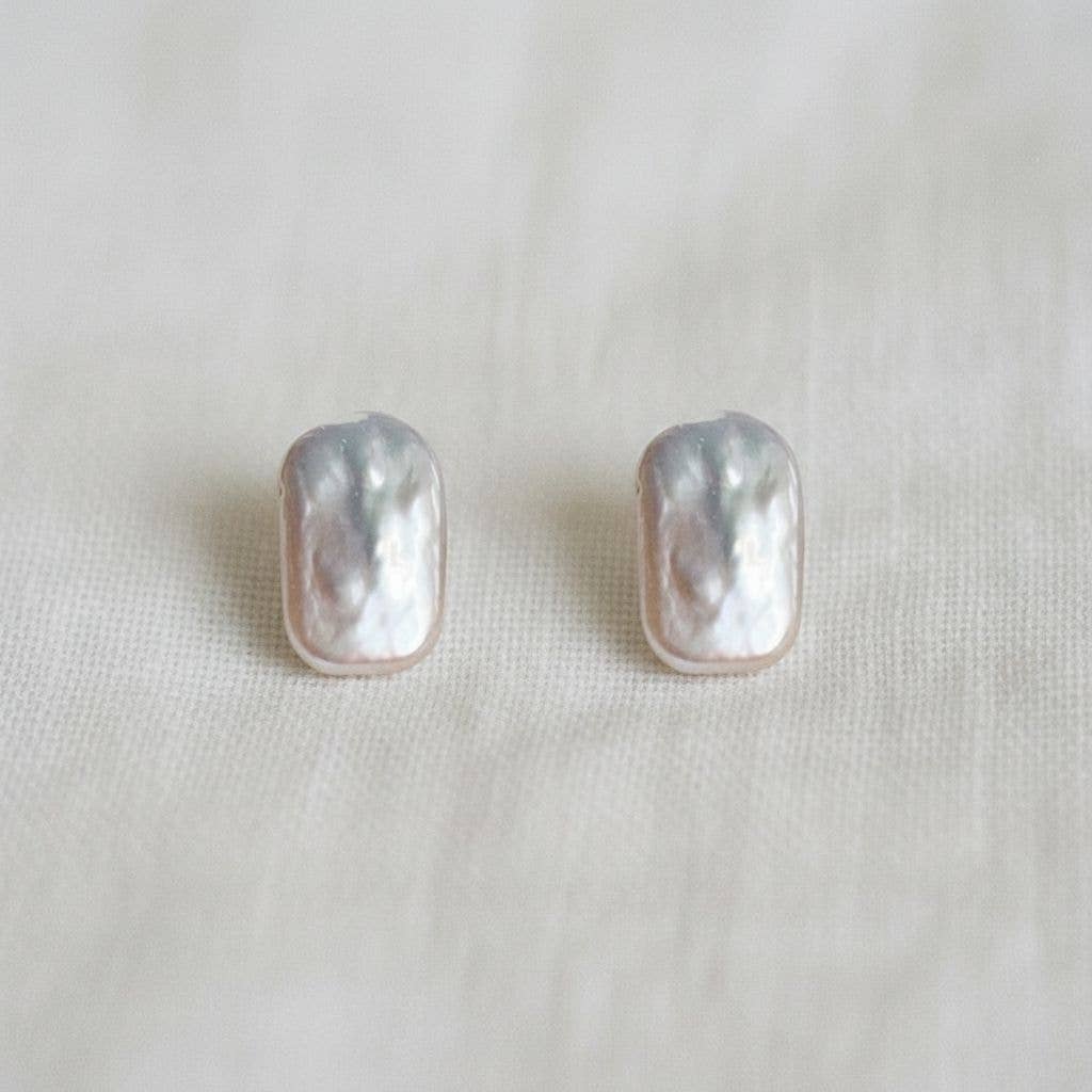 Baroque Pearl Stud Earrings