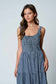 Plaid Front Tie Midi Dress