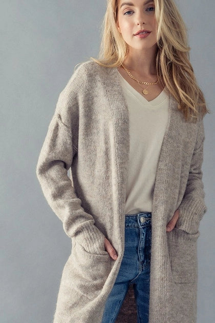 Fuzzy Knit Cardigan