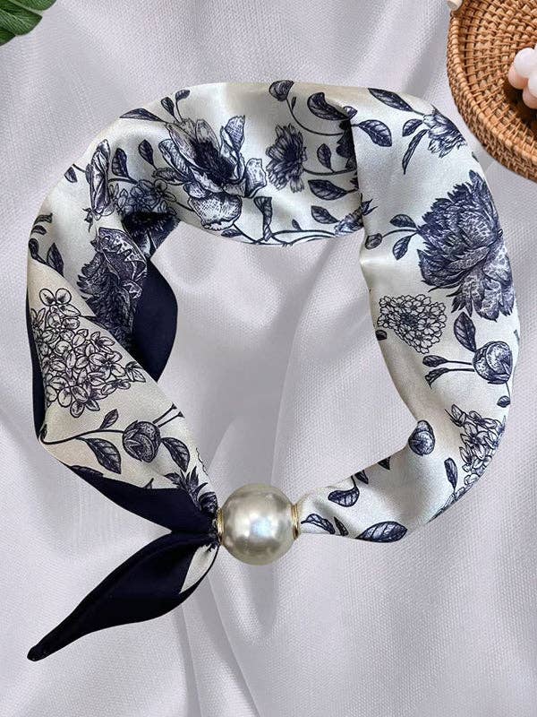 Floral Magnetic Scarf Necklace