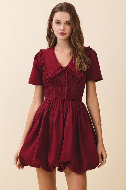 Maroon Bubble Dress