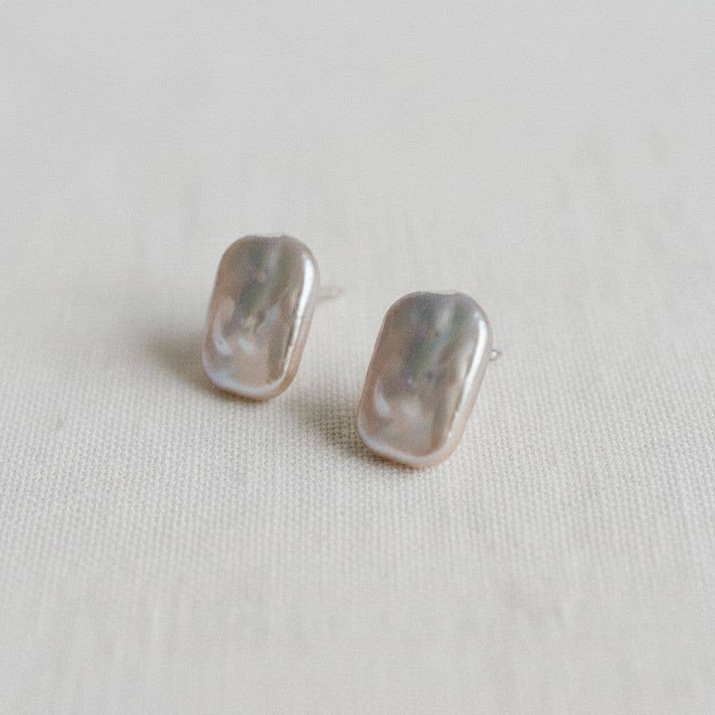 Baroque Pearl Stud Earrings