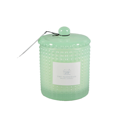 Green Hobnail Candle – Eucalyptus Mint
