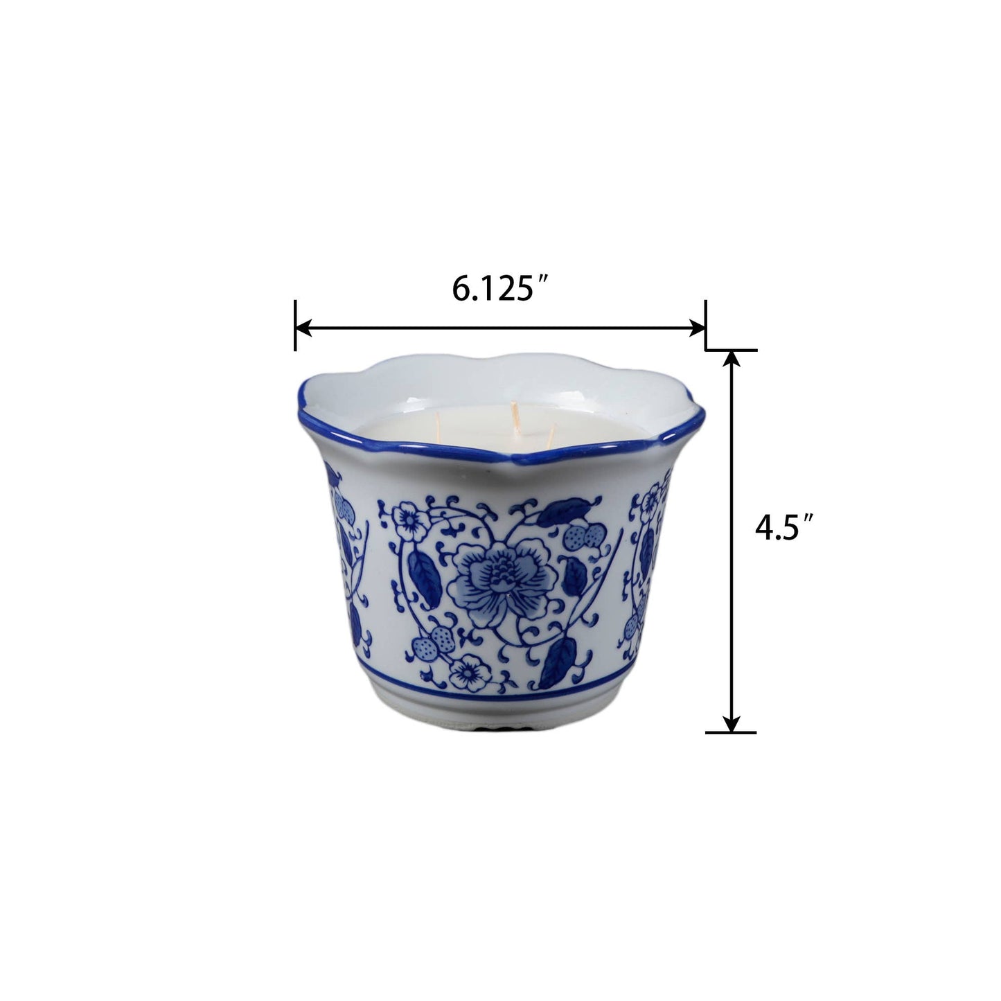 Chinoiserie Ceramic Candle