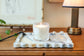Glass Candle w Butterfly Lid Vanilla