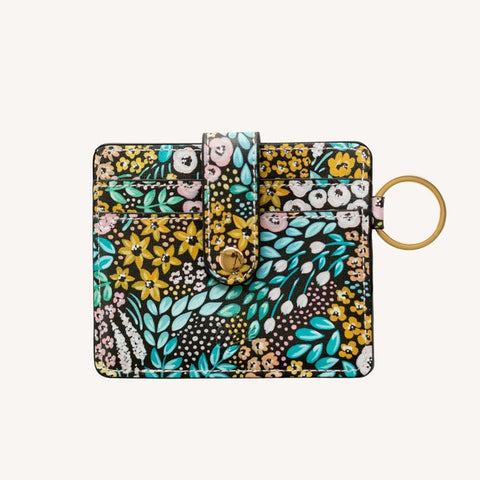 Black Floral Wallet