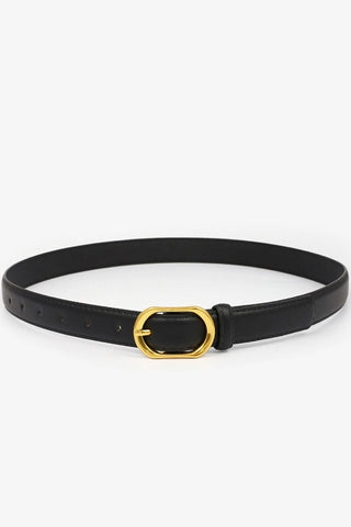 Black Round Buckle Belt