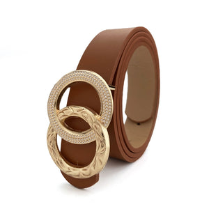 Brown Gold Buckle Belt