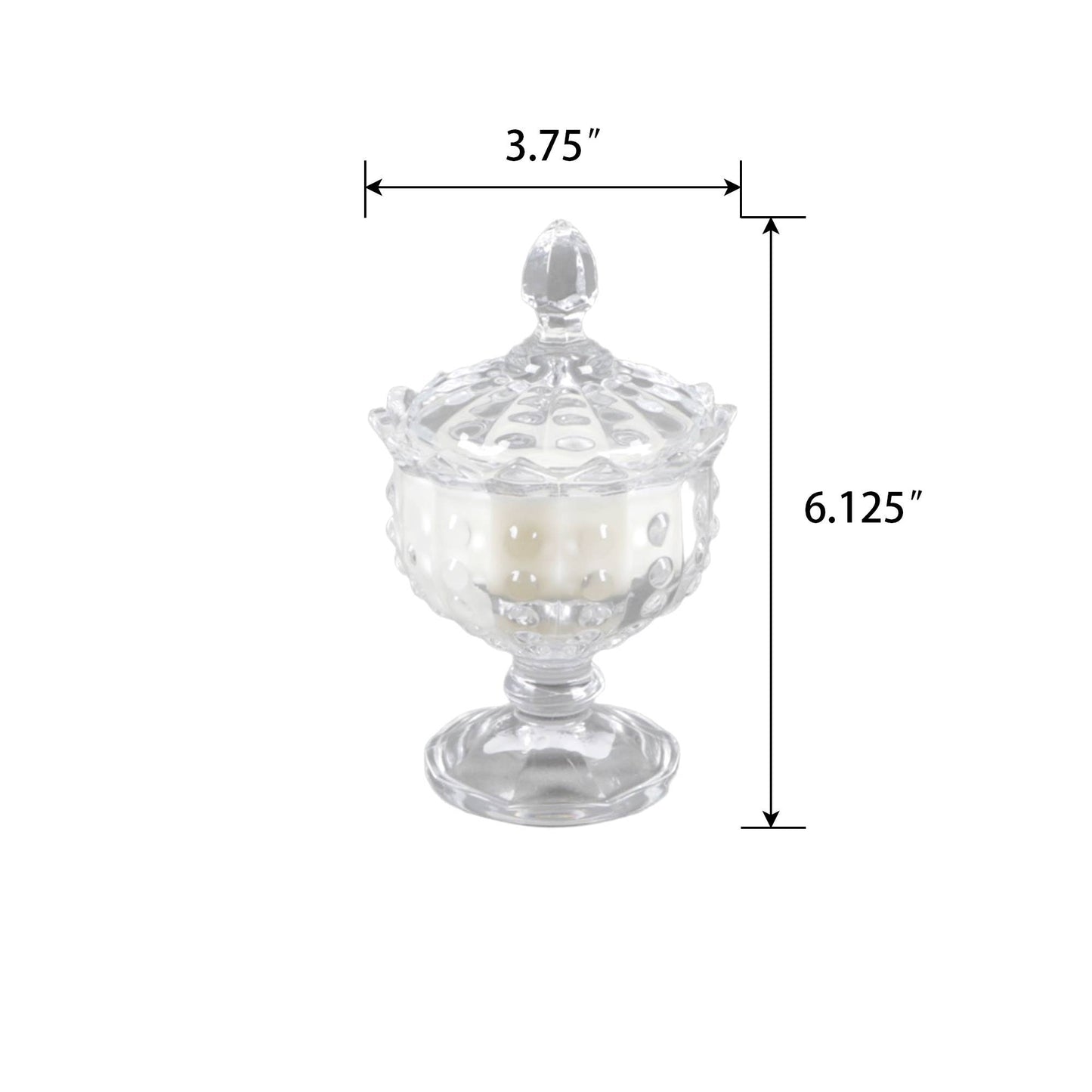 Hobnail Glass Candle