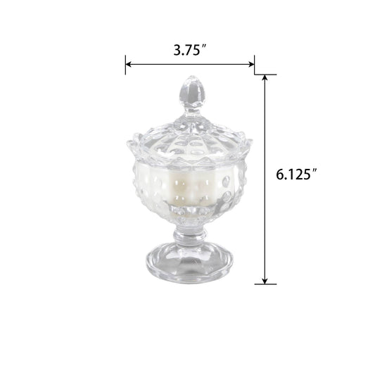 Hobnail Glass Candle