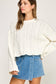 Cropped Cable Knit Sweater