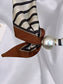 Stripe Pearl Magnetic Scarf