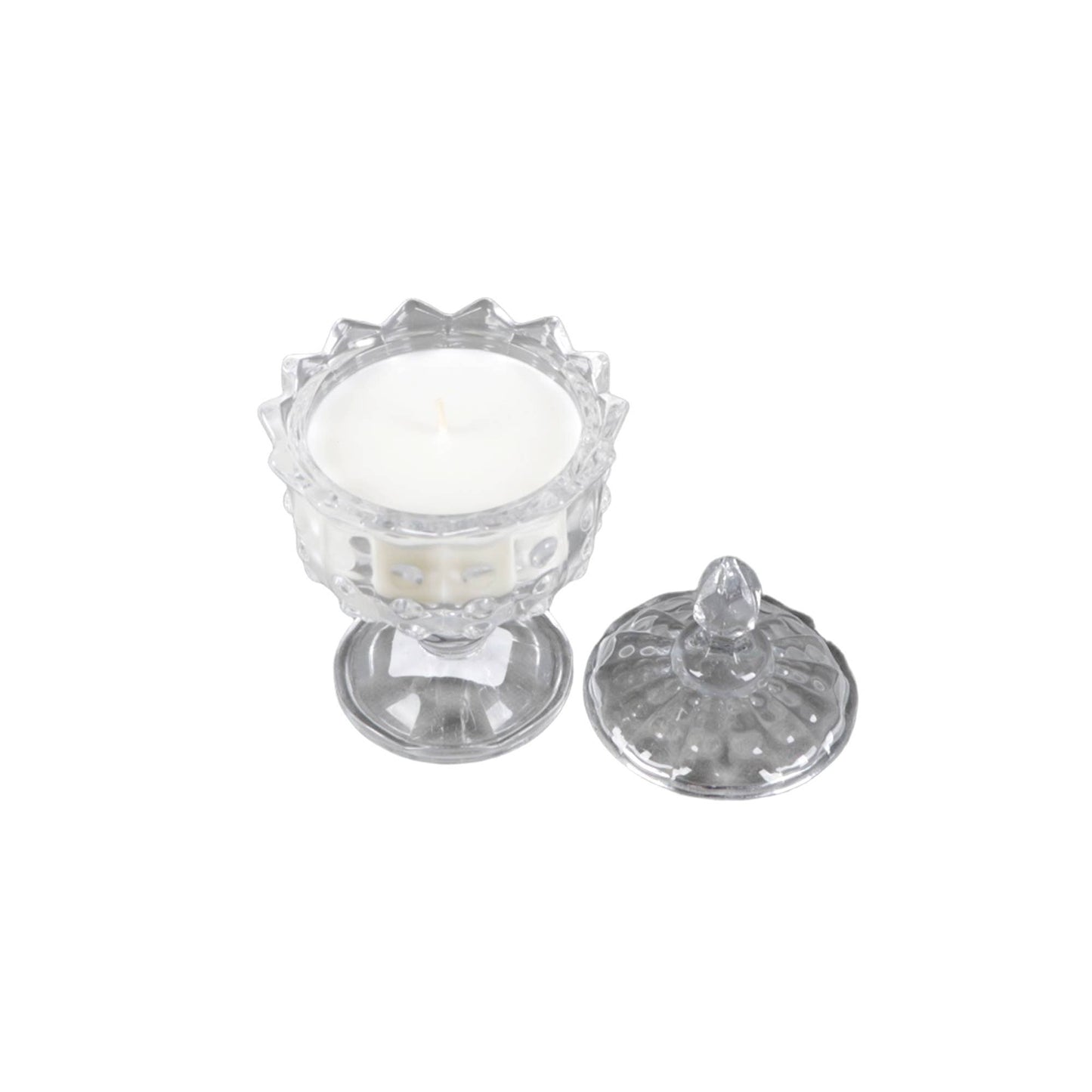 Hobnail Glass Candle