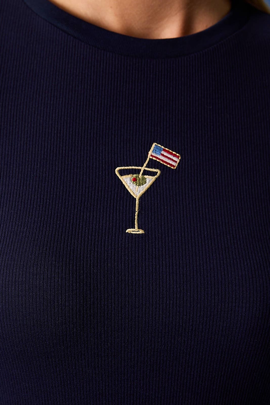 USA Cocktail Embroidered Tee