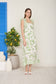 Green Floral Midi Dress