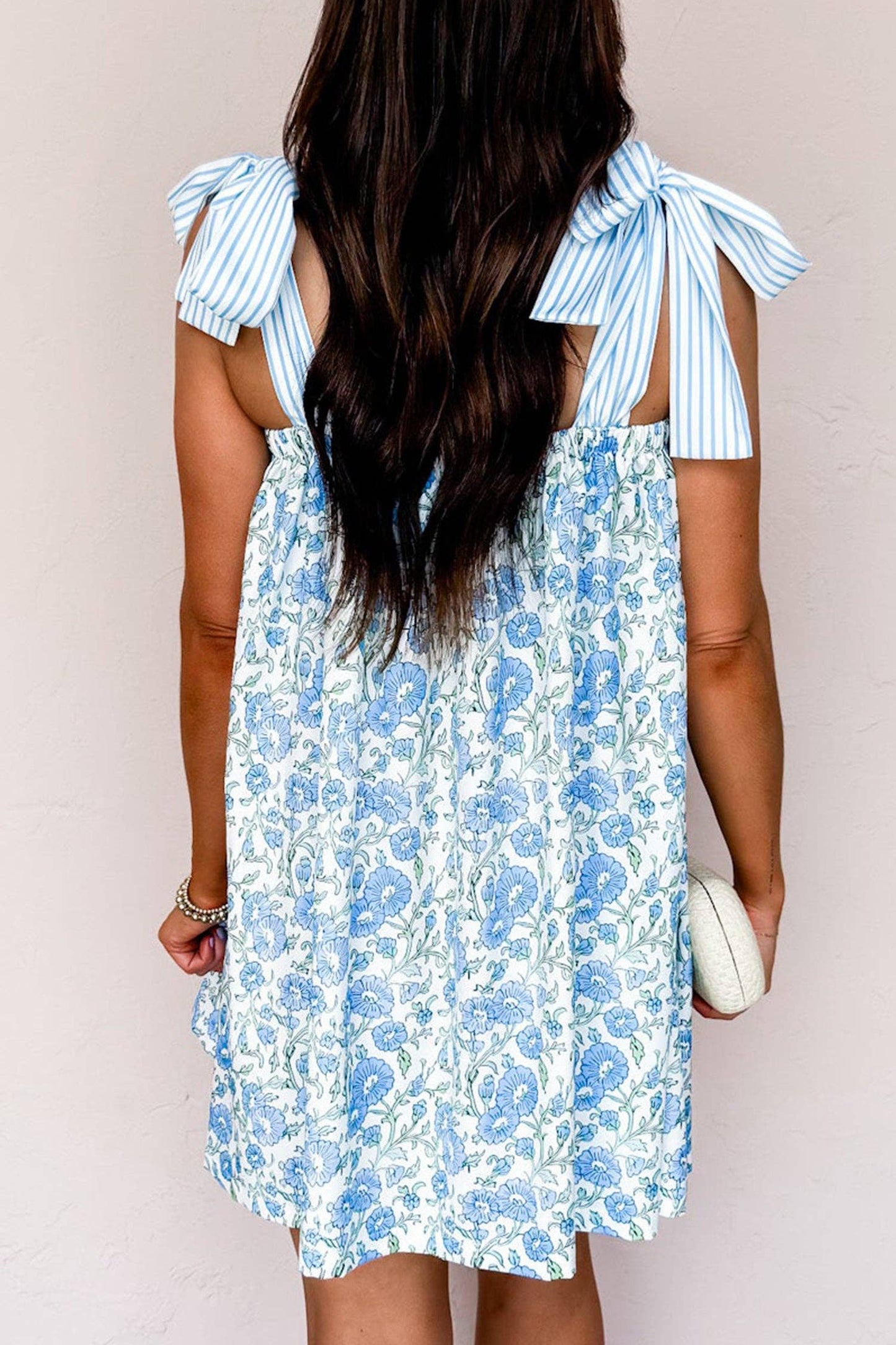 Blue Floral Mini Dress