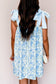 Blue Floral Mini Dress