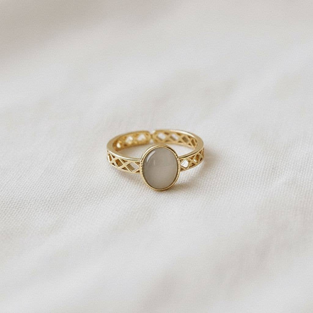 French Palace Cat's Eye Ring