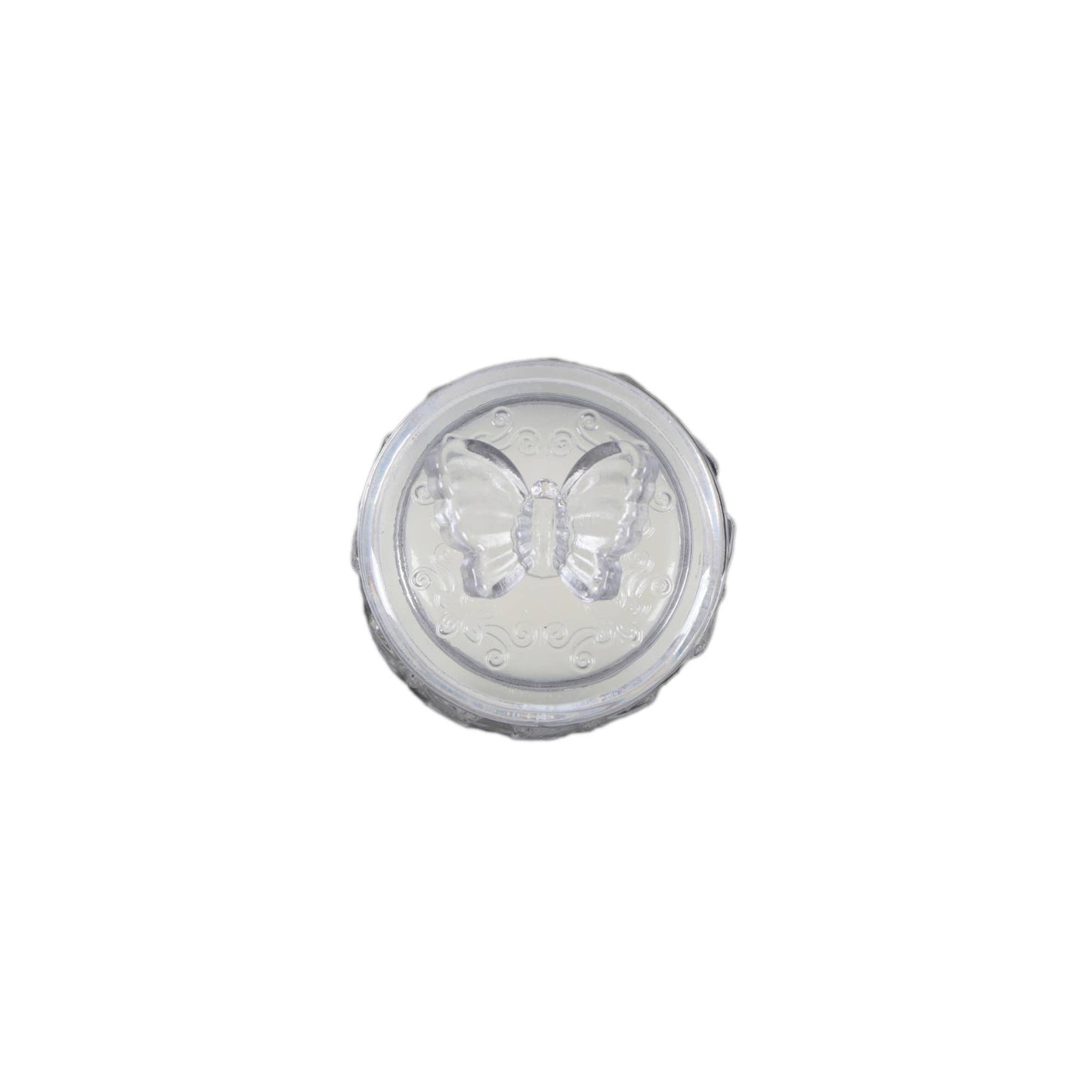 Glass Candle w Butterfly Lid Vanilla