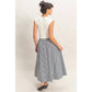 Striped Flowy Midi Skirt