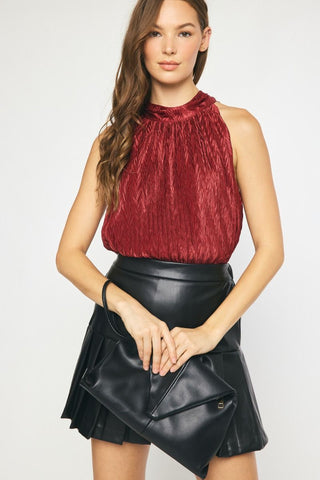 Faux Leather Skirt