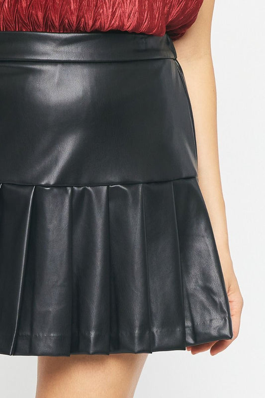 Faux Leather Skirt