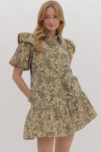 Green Toile Dress