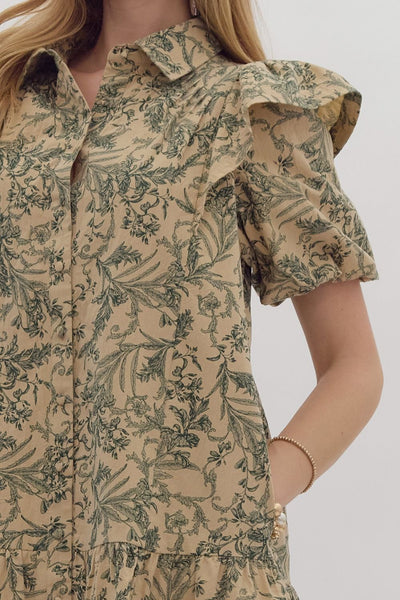 Green Toile Dress