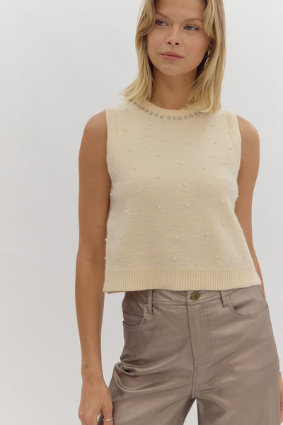 Cream Pearl Sweater