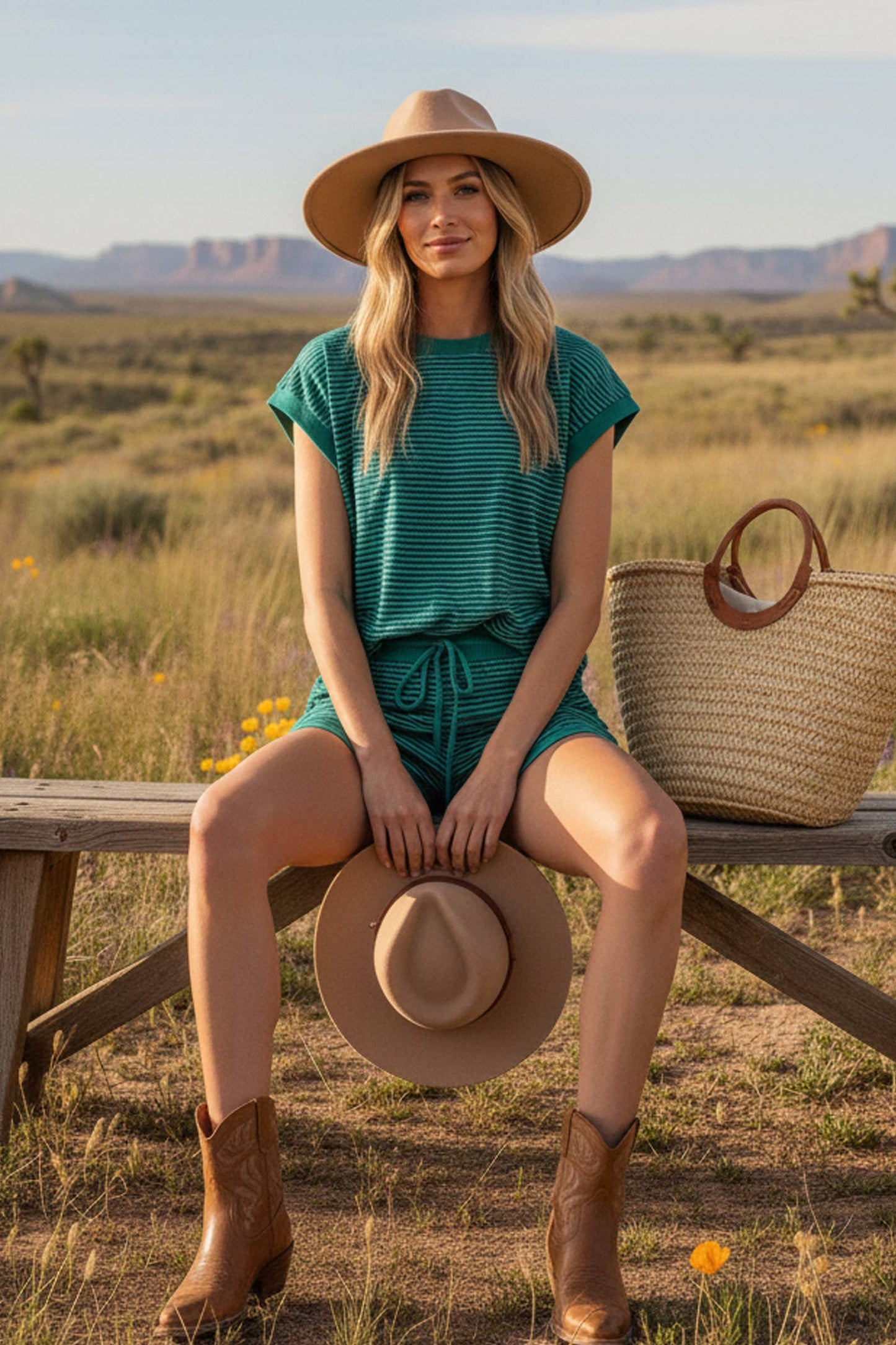 Striped Knit Shorts