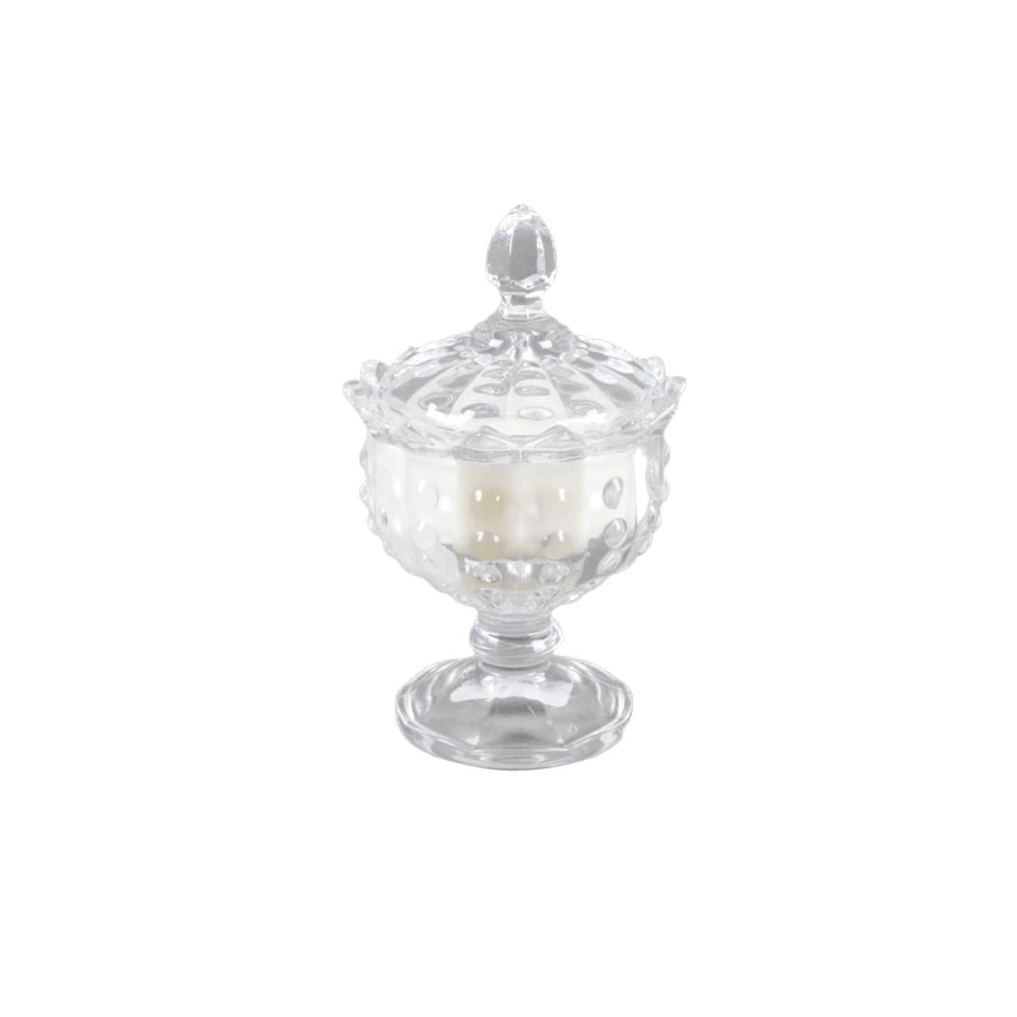 Hobnail Glass Candle