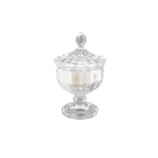 Hobnail Glass Candle