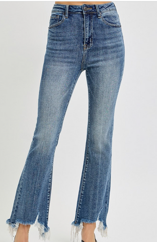 Crop Fray Hem Jeans