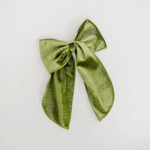 Velvet Olive Bow