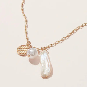 Multi Charm Pearl Necklace