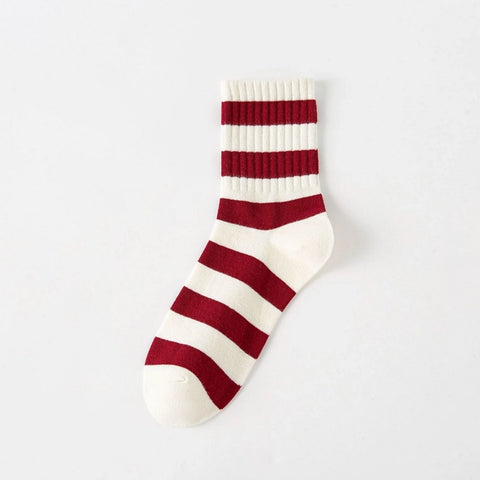 Red&White Striped Sock