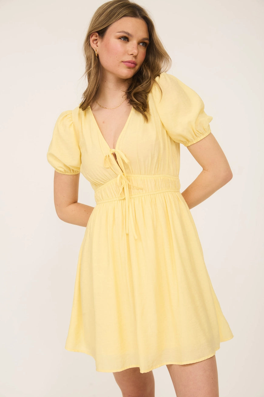 Yellow Mini  Dress