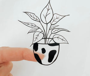 Clear Potted Plant Sticker