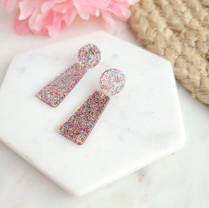 Rainbow Glitter Earrings