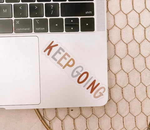 Clear Keep Going Sticker